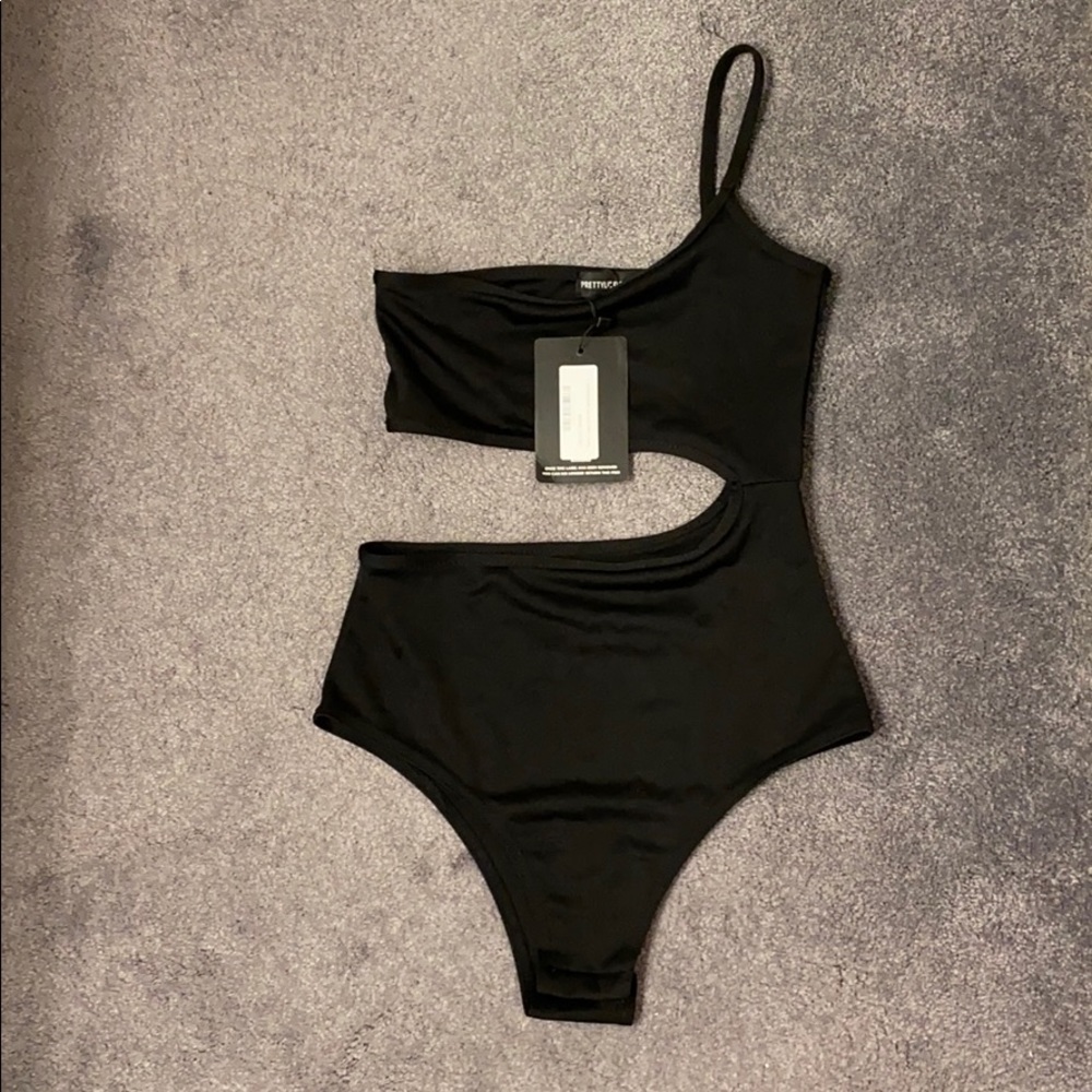 NWT pretty little thing black cut out bodysuit